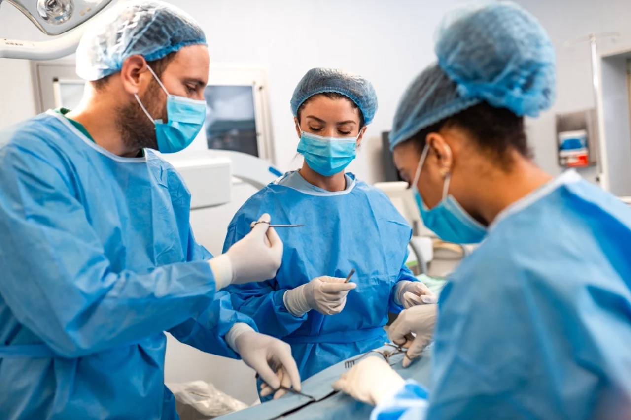 surgical team reviewing a backup plan for OR downtime during an EHR outage